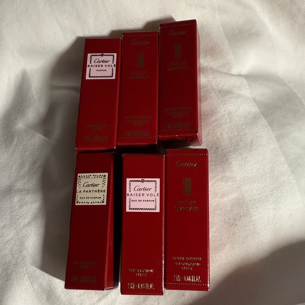 Cartier 6 sample  bundle plus 5 goutal